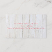 木のテクスチエレガントャ、きらびやかな唇 名刺 (裏面)