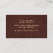 木のテクスチャの名刺 名刺 (裏面)