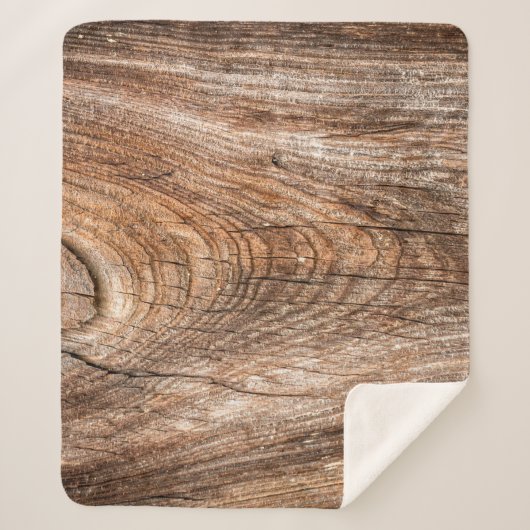 木のテクスチャの粗無地のい木 シェルパブランケット (正面)