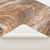 木のテクスチャの粗無地のい木 シェルパブランケット (3/4)