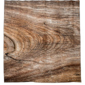 木のテクスチャの粗無地のい木 シャワーカーテン (正面)