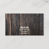 木のテクスチャースタイリッシュ馬の写真エクエストリアン 名刺 (裏面)