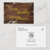 木のテクスチャ素朴が好き日付を保存 ノートカード (正面/裏面)