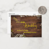 木のテクスチャ素朴が好き日付を保存 ノートカード (正面/裏面インサイチュ)