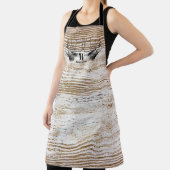 木のテクスチ素朴アディアウッドランドモノグラム エプロン (インサイチュ)