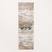 木のテクスチ素朴アディアウッドランドモノグラム ヨガマット (正面)