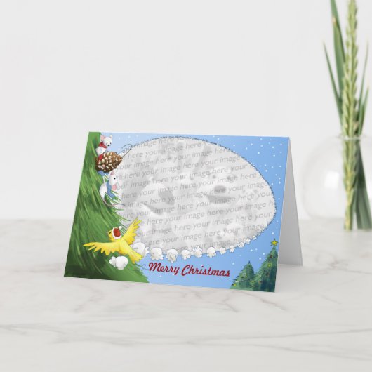 木のテンプレートを飾ること シーズンカード (正面)