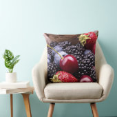 木のテーブルの風味がよい夏のフルーツ クッション (椅子)