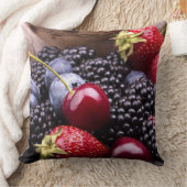 木のテーブルの風味がよい夏のフルーツ クッション (ブランケット)