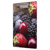 木のテーブルの風味がよい夏のフルーツ クリップボード (左)