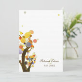 木のテーマ結婚お祝い 招待状 (スタンド正面)