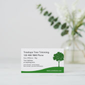 木のトリミングの芝生の造園 名刺 (スタンド正面)