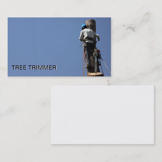 木のトリミングまたは造園の名刺のテンプレート 名刺 (正面/裏面)