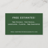 木のトリミング 名刺 (裏面)