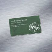 木のトリミング | 自然アウトドア | 様式化された木 マグネット名刺 (インサイチュ)