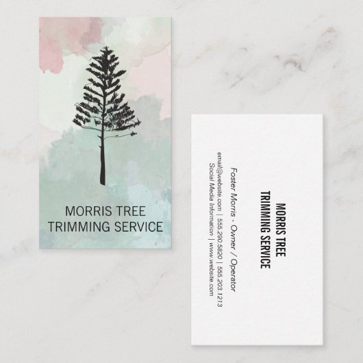 木のトリミング | 造園 | 庭師 名刺 (正面/裏面)