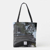 木のトートバックを通したエッフェル塔 トートバッグ (裏面)