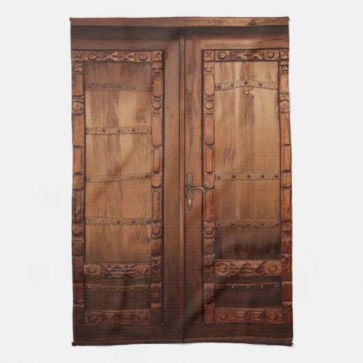 木のドア キッチンタオル (縦)