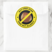 木のナットアレルギー – ナットフリーゾーン ラウンドシール (バッグ)