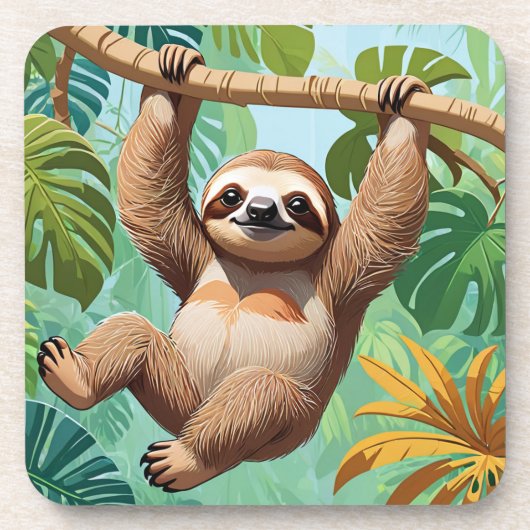 木のナマケモノ コースター (正面)