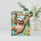 木のナマケモノ ポストカード (スタンド正面)