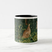 木のノウサギ ツートーンマグカップ (中央)