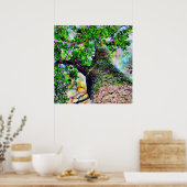 「木のハグ」水カラフル色ポスター ポスター (キッチン)