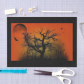 木のハロウィンの不気味なティッシュペーパー 薄葉紙 (クラフト)