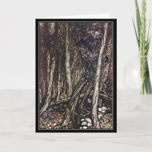 木のハロウィーンモンスターズArthur Rackham カード (正面)