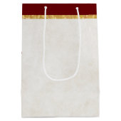 木のハートとバラのカントリー・ラブ ミディアムペーパーバッグ (裏面)