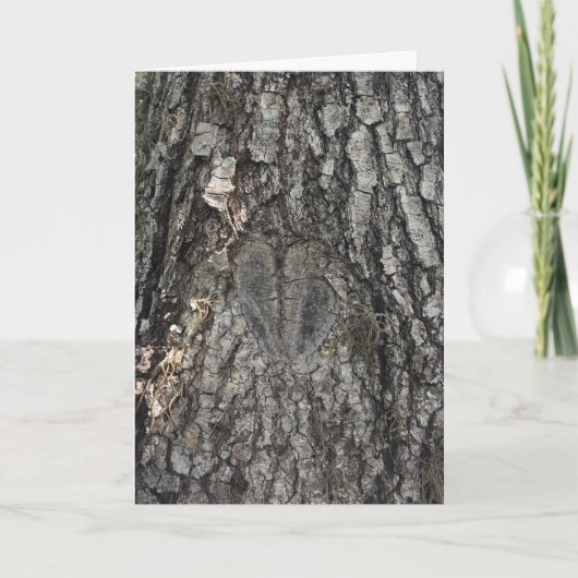 木のハートの挨拶状#1 カード (正面)