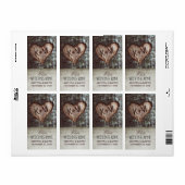 木のハートの素朴なヴィンテージウェディングワインラベル ラベル (フルシート)