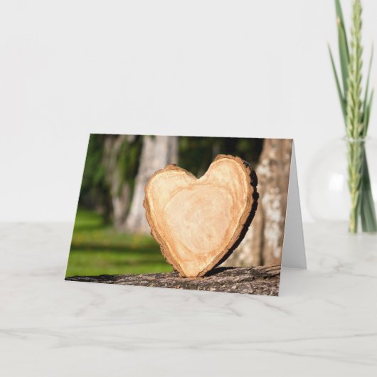 木のハート カード (正面)