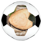 木のハート サッカーボール (回転)