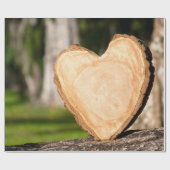 木のハート ラッピングペーパー (フラット)