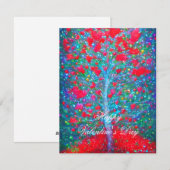 木のバレンタインに輝くハート シーズンカード (正面/裏面)