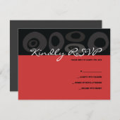 木のバーのバルミツワーの古代応答Card2 出欠カード (正面/裏面)