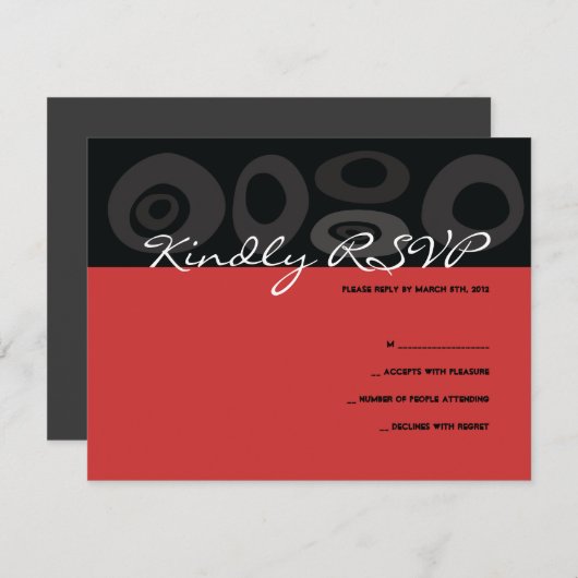 木のバーのバルミツワーの古代応答Card2 出欠カード (正面/裏面)