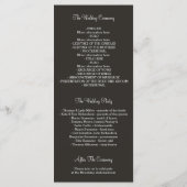 木のパス文字列ライト結婚式 プログラム (裏面)