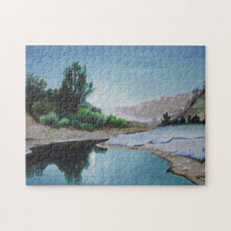 木のパズルの月明りの夜 ジグソーパズル