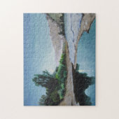 木のパズルの月明りの夜 ジグソーパズル (縦)