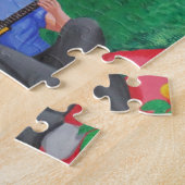 木のパズルの陰の下のメロディーを遊ぶこと ジグソーパズル (側面)