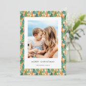 木のパタモダンーンMerry Christmas family写真 シーズンカード (スタンド正面)