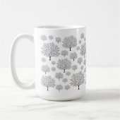 木のパターン コーヒーマグカップ (左)