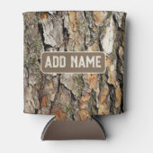 木のパーソナライズされた樹皮クーラーボックス 缶クーラー (正面)