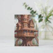 木のビクトリアン丸木の家 ポストカード (スタンド正面)