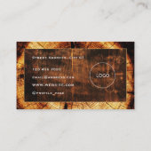 木のフェイクテクスチャフレーム 名刺 (裏面)