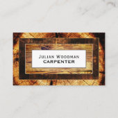 木のフェイクテクスチャフレーム 名刺 (正面)