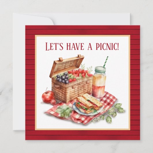 木のフェイクピクニック愛好家 招待状 (正面)
