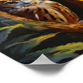 木のフクロウ3 ポスター (角)